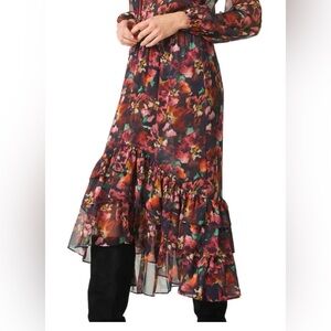 MISA Los Angeles Esti Skirt in Libra Fleur Chiffon - Floral Maxi Size Small